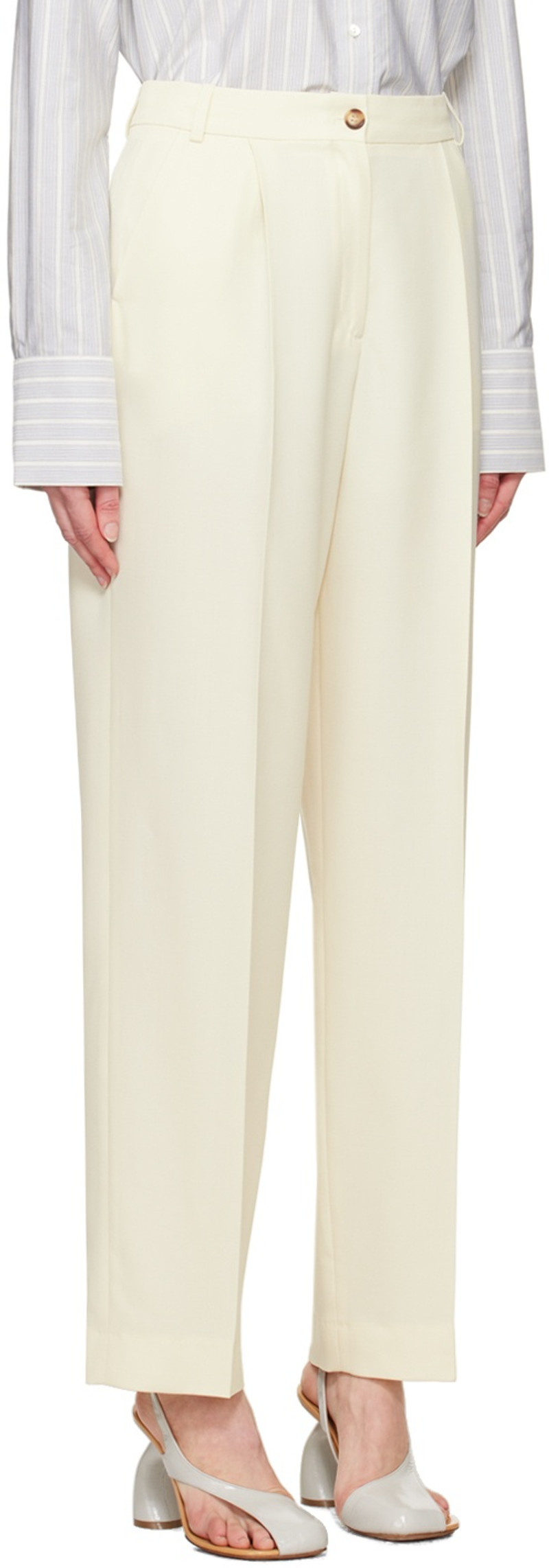 LA COLLECTION Off-White Constance Trousers outlook