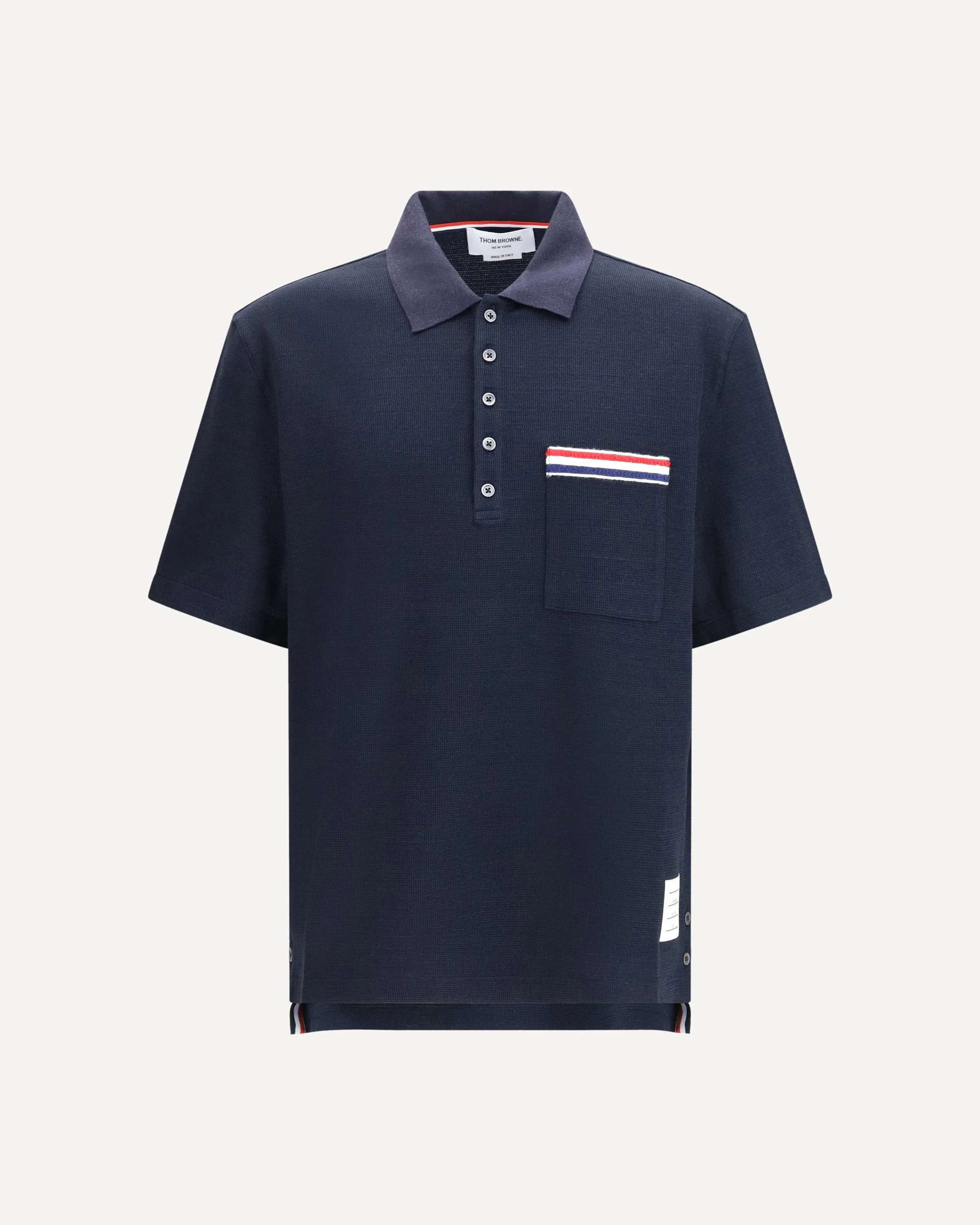 Short-sleeve Polo with chest pocket - 1