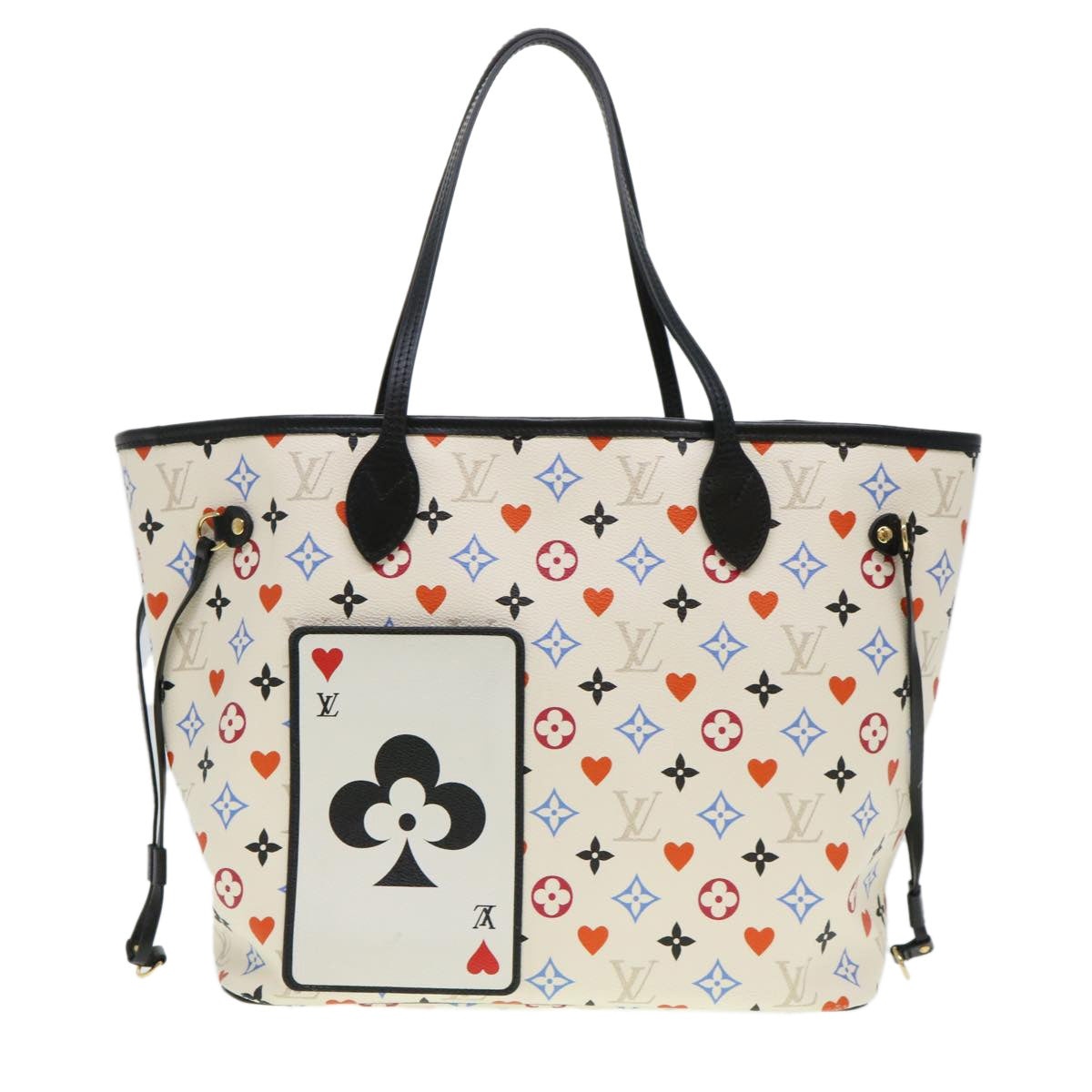 LOUIS VUITTON Monogram Game Neverfull MM Tote Bag White M57462 - 13