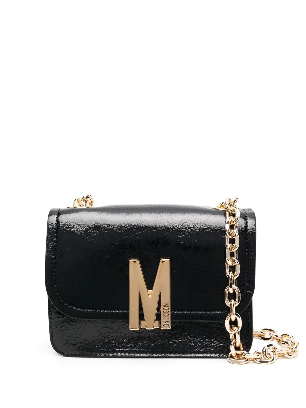 M logo plaque crossbody bag - 1