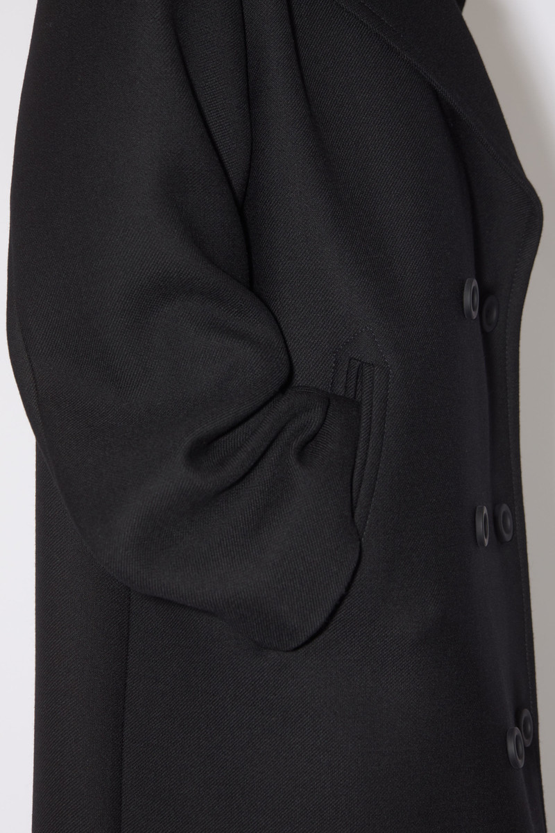 Double-breasted coat - Black 5