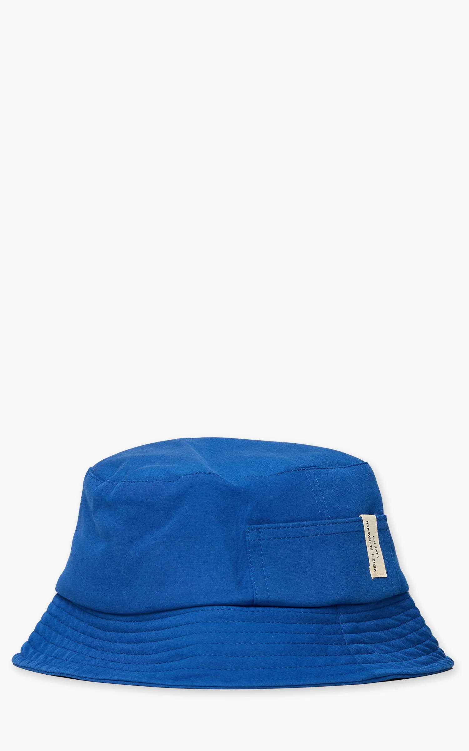 MERZ B. SCHWANEN BH03 COTTON POPLIN BUCKET HAT VINTAGE BLUE - 1