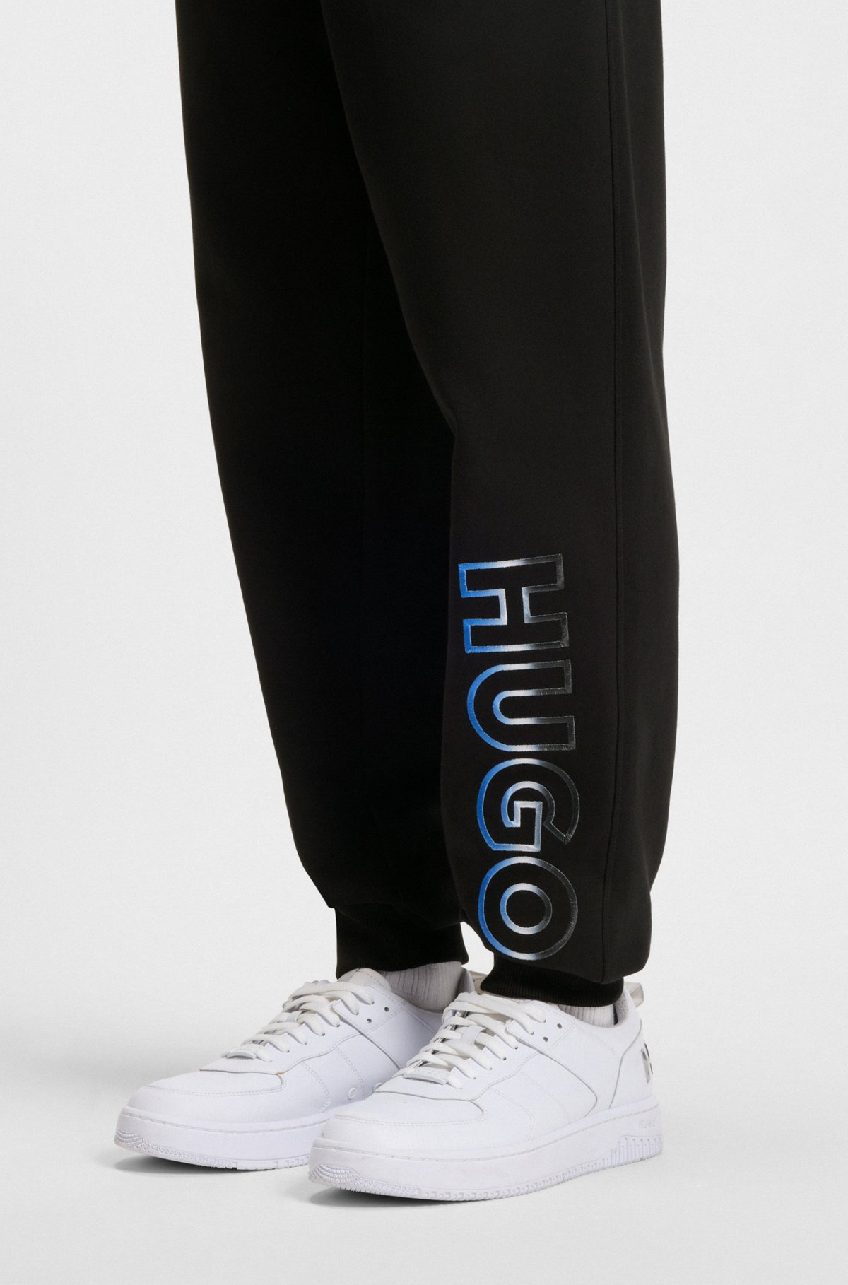 COTTON-TERRY TRACKSUIT BOTTOMS WITH OMBRÉ LOGO EMBROIDERY - 3