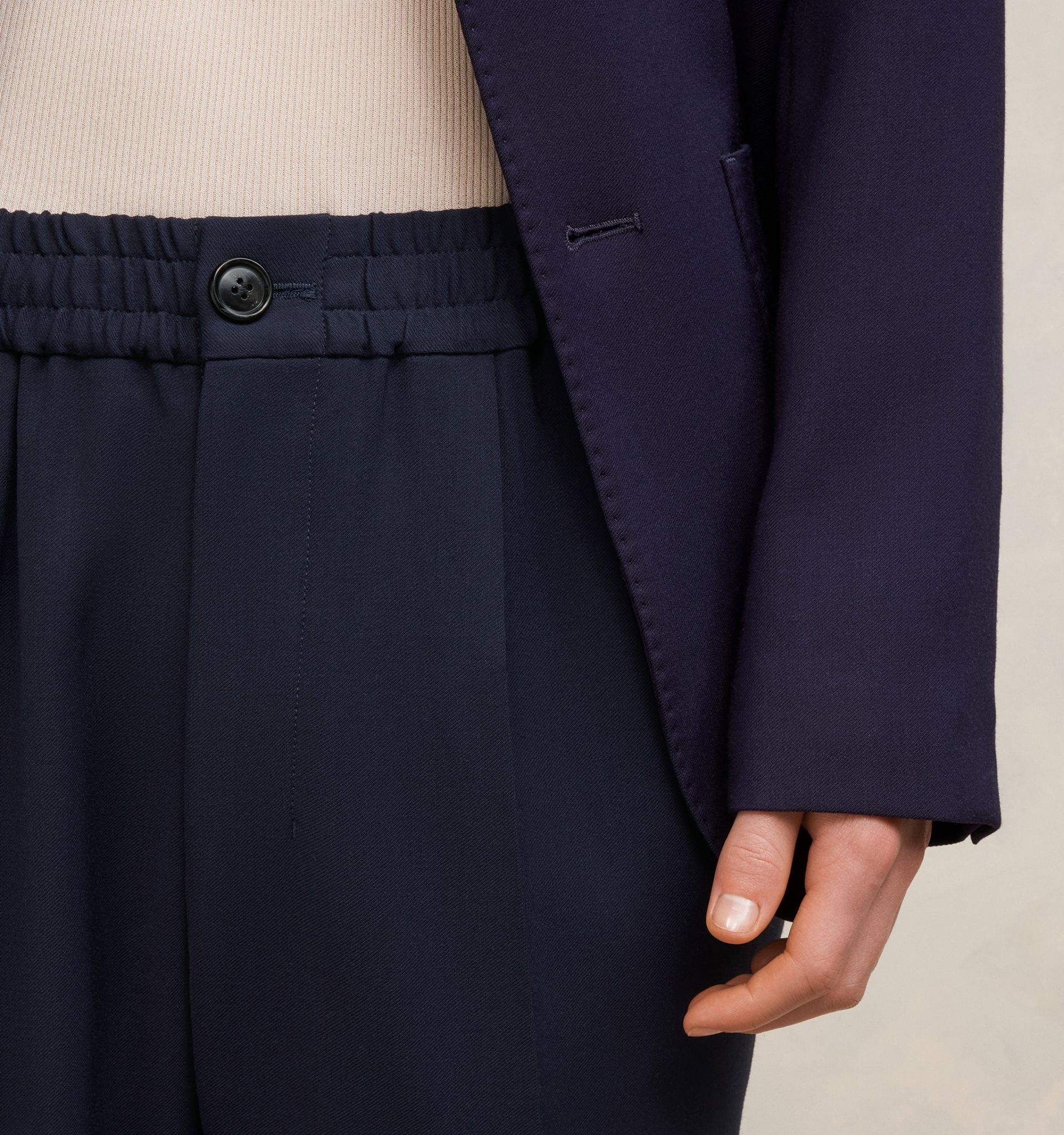 Elasticated Waist Cropped Fit Trousers - 7