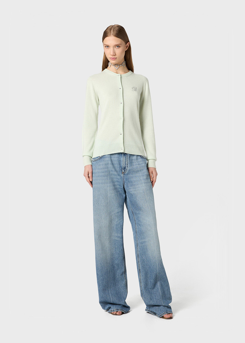 Blumarine CASHMERE CARDIGAN WITH JEWEL BUTTONS outlook