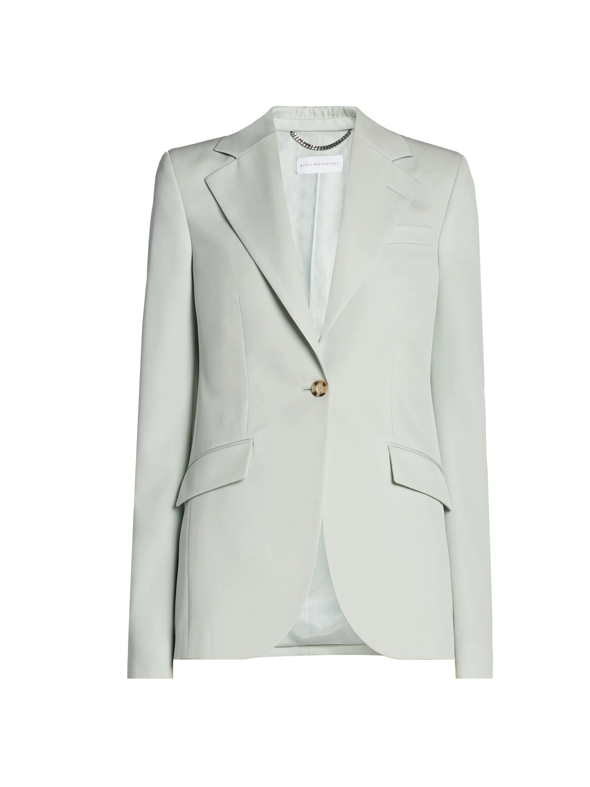 Women's Flannel Slim One-Button Blazer - Frosty Blue - 1