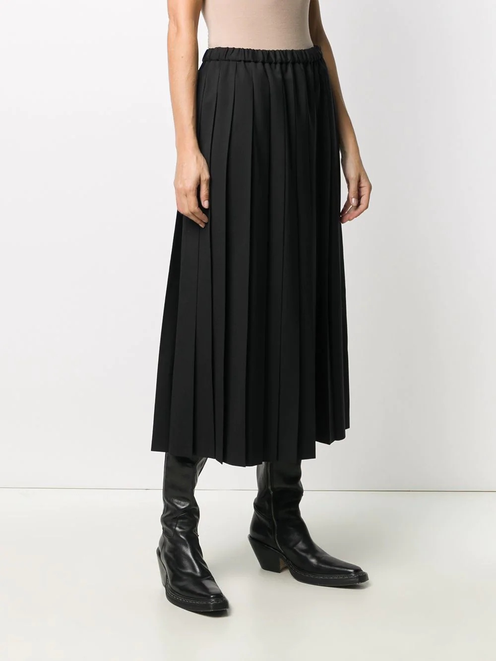 pleated midi skirt - 3