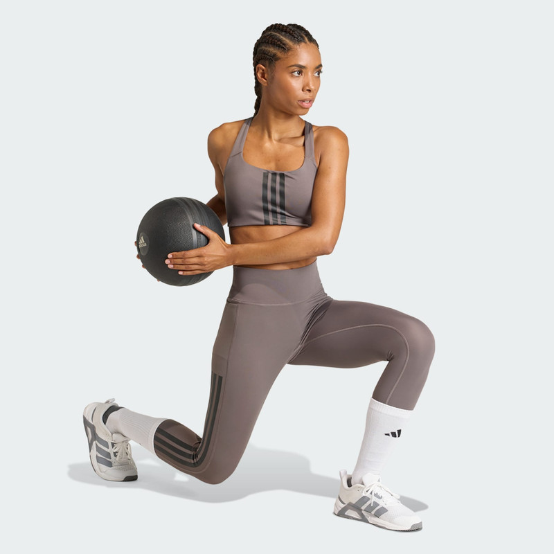 Optime Workout 3-Stripes Medium Support Bra 4