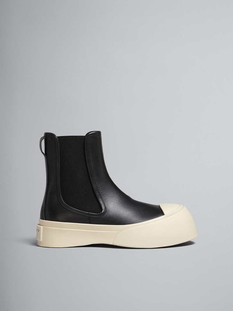 BLACK LEATHER PABLO CHELSEA BOOT - 1