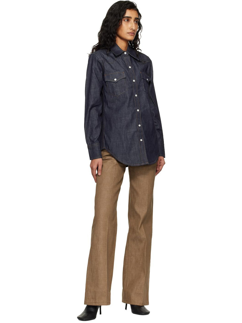 A.P.C. Navy Western Denim Shirt outlook
