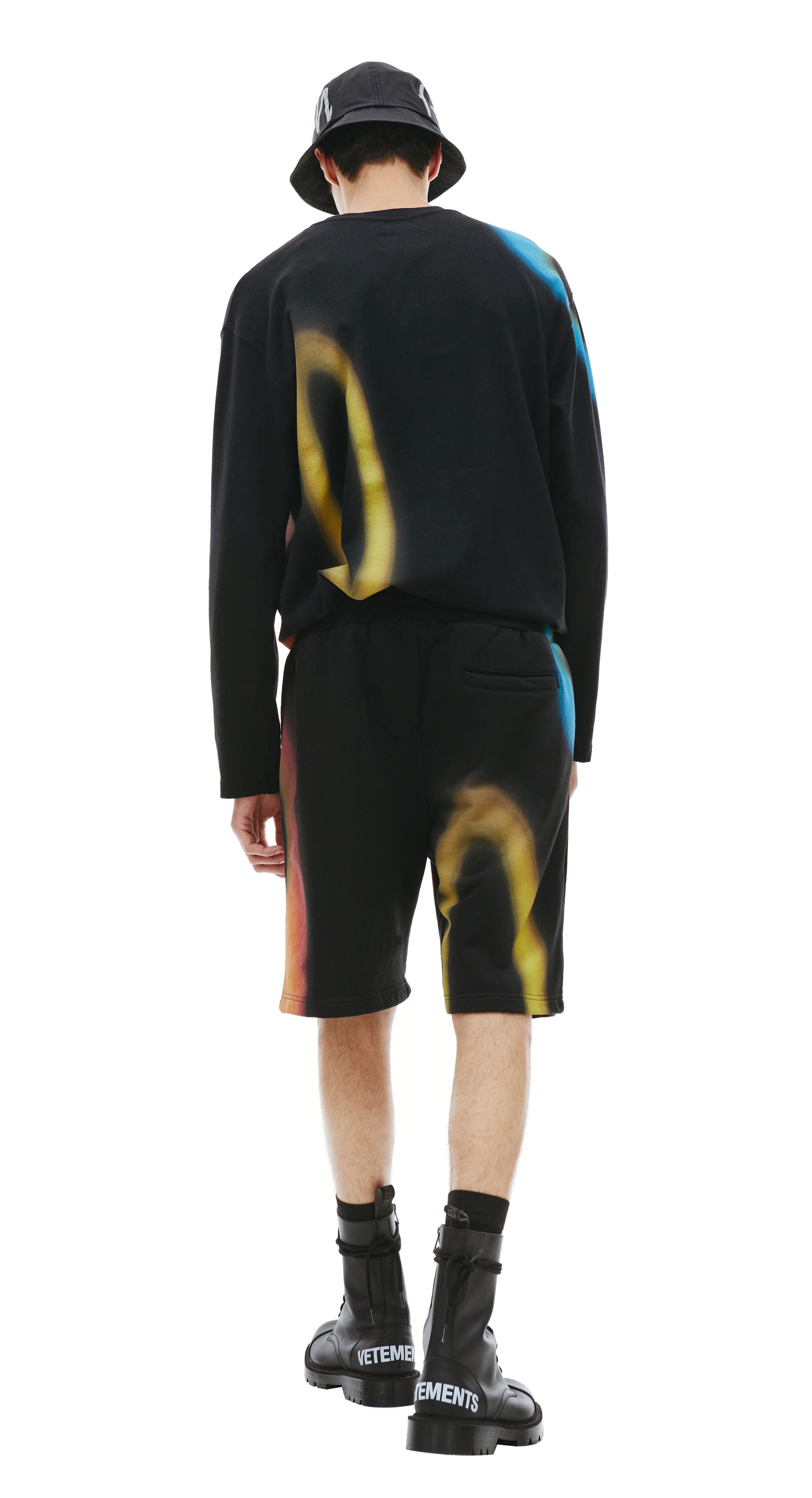 BLACK HYPERGRAPHIC SHORTS - 3