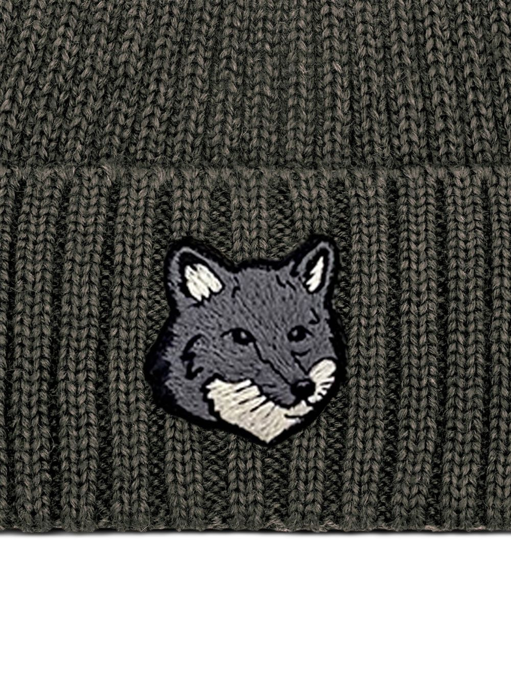 fox-head ribbed beanie - 2