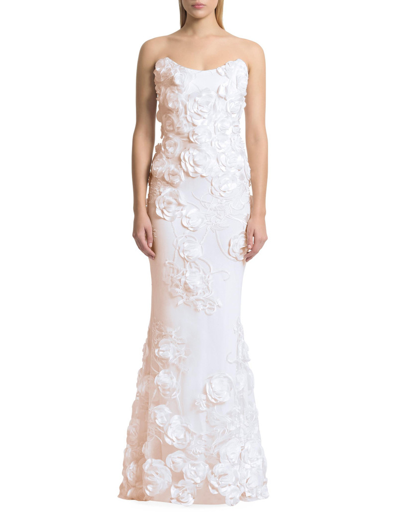Women's Aonia Floral Appliqué Mermaid Gown - Ivory 3