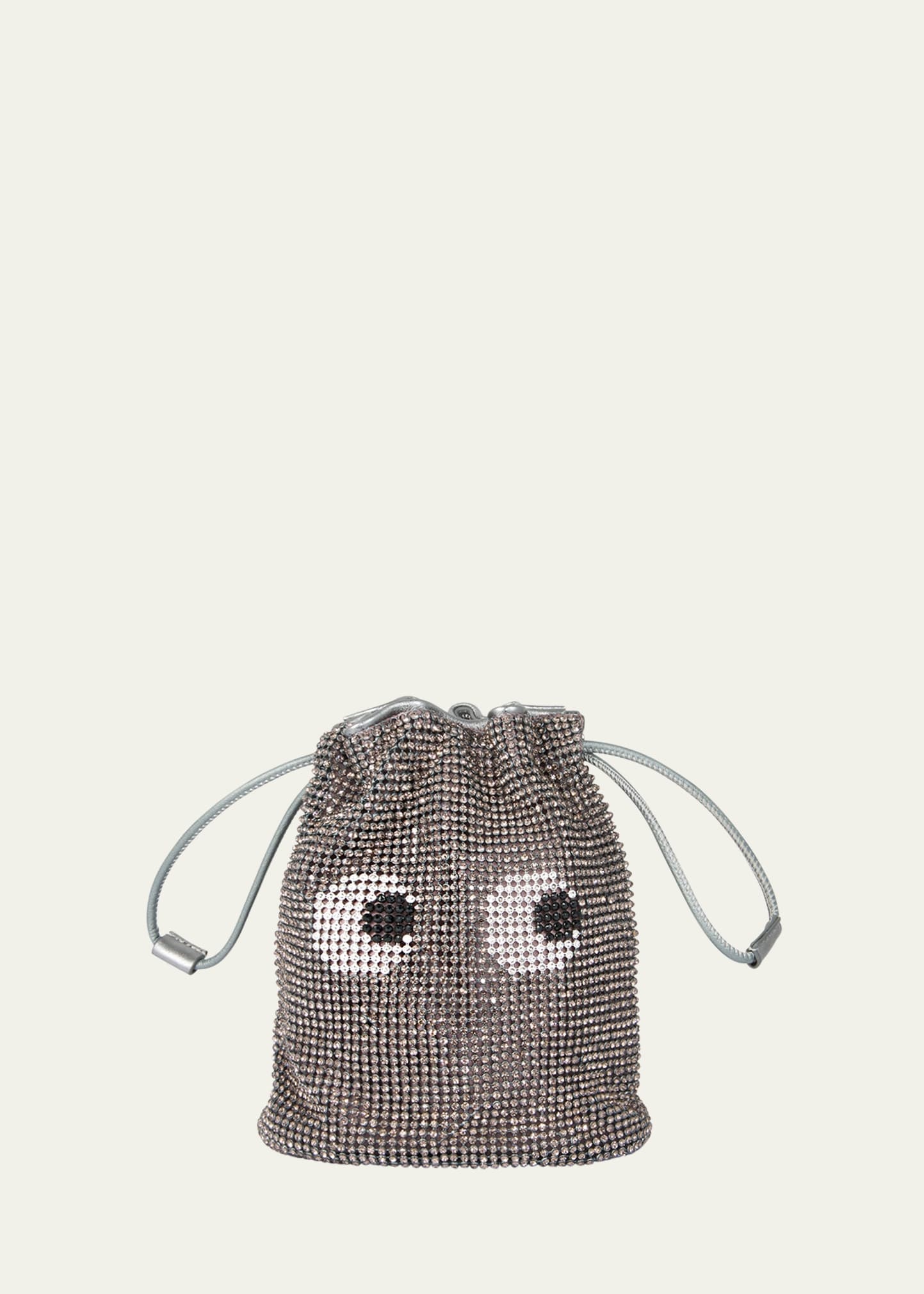 Eyes Mesh Crystal Pouch Bag - 1
