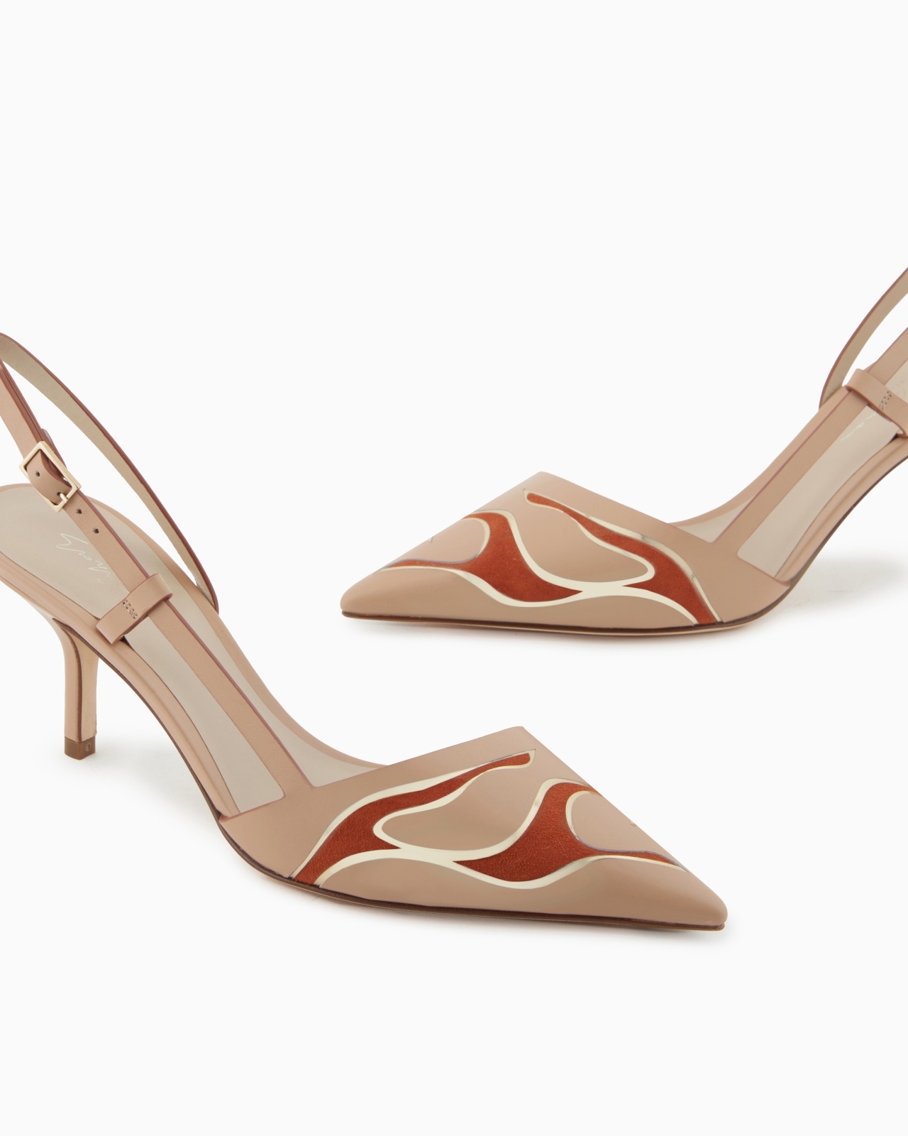 LEATHER AND SUEDE SLINGBACKS - 5