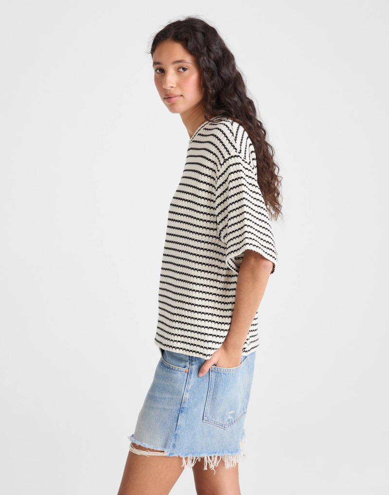 The Boxy Crop Tee in Allday Jersey 4