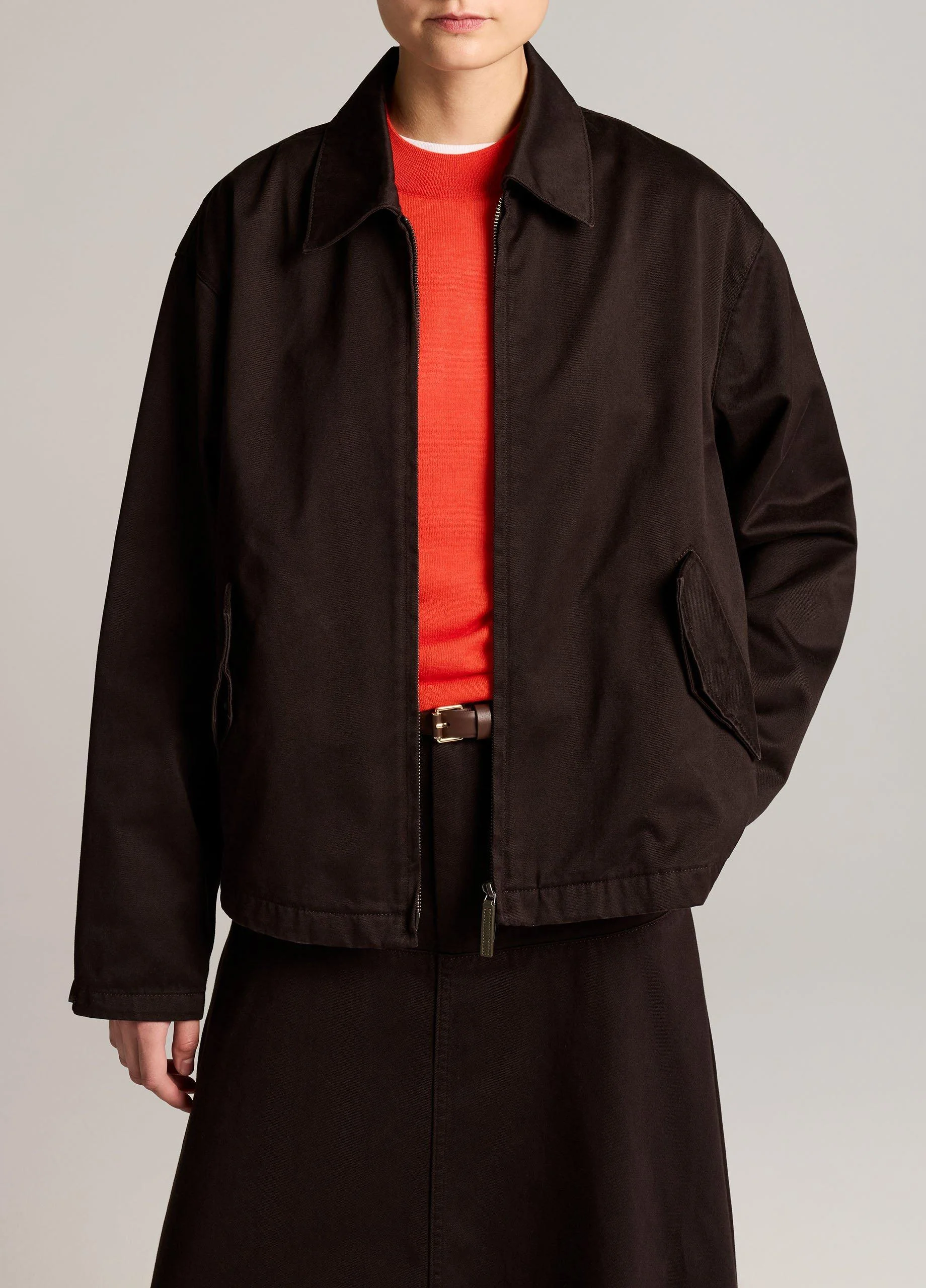 Washed Cotton Twill Jacket - 1