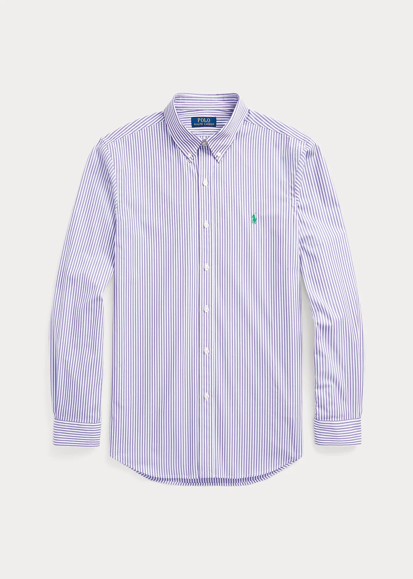 Classic Fit Striped Stretch Poplin Shirt - 1