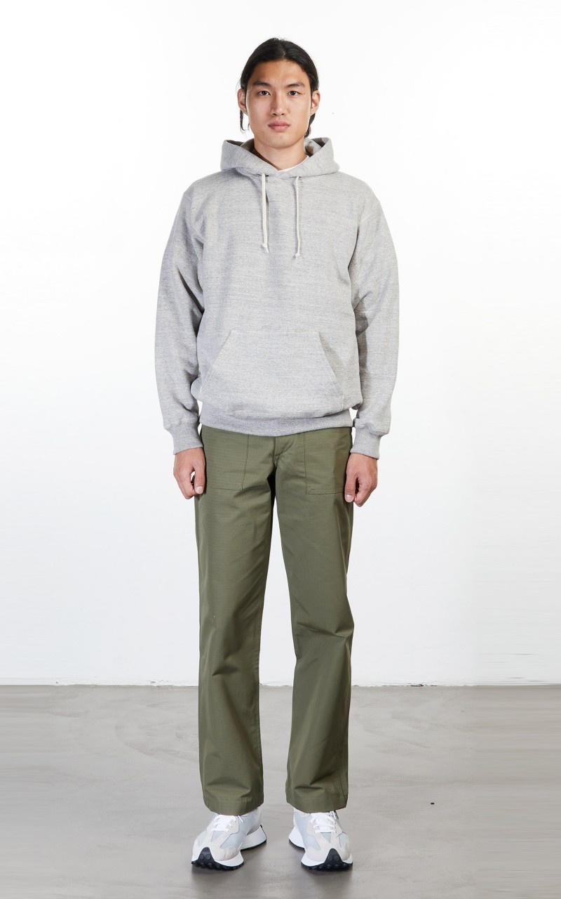 LOOPWHEEL HOODED SWEATER HEATHER GREY - 2