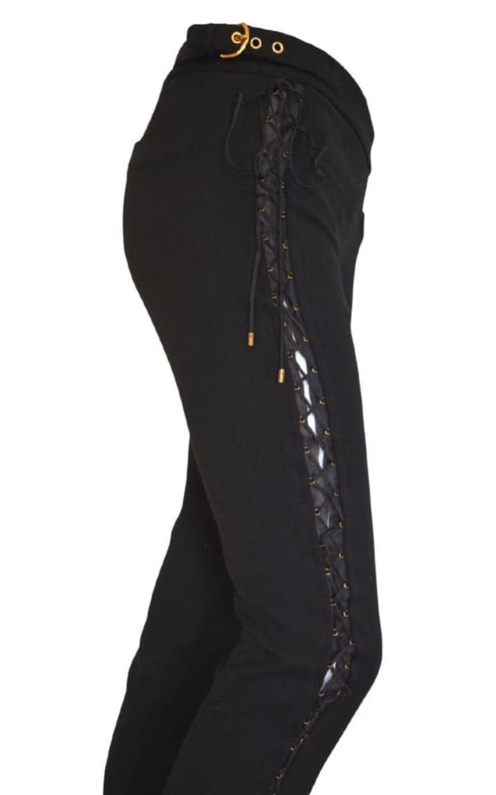Criss Cross Peekaboo Leg Pants - 3