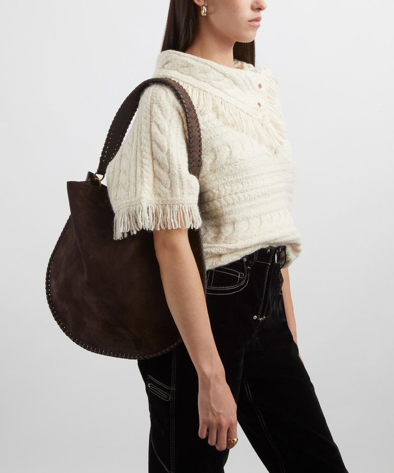 Isabel Marant Oksan Soft Suede Shoulder Bag outlook