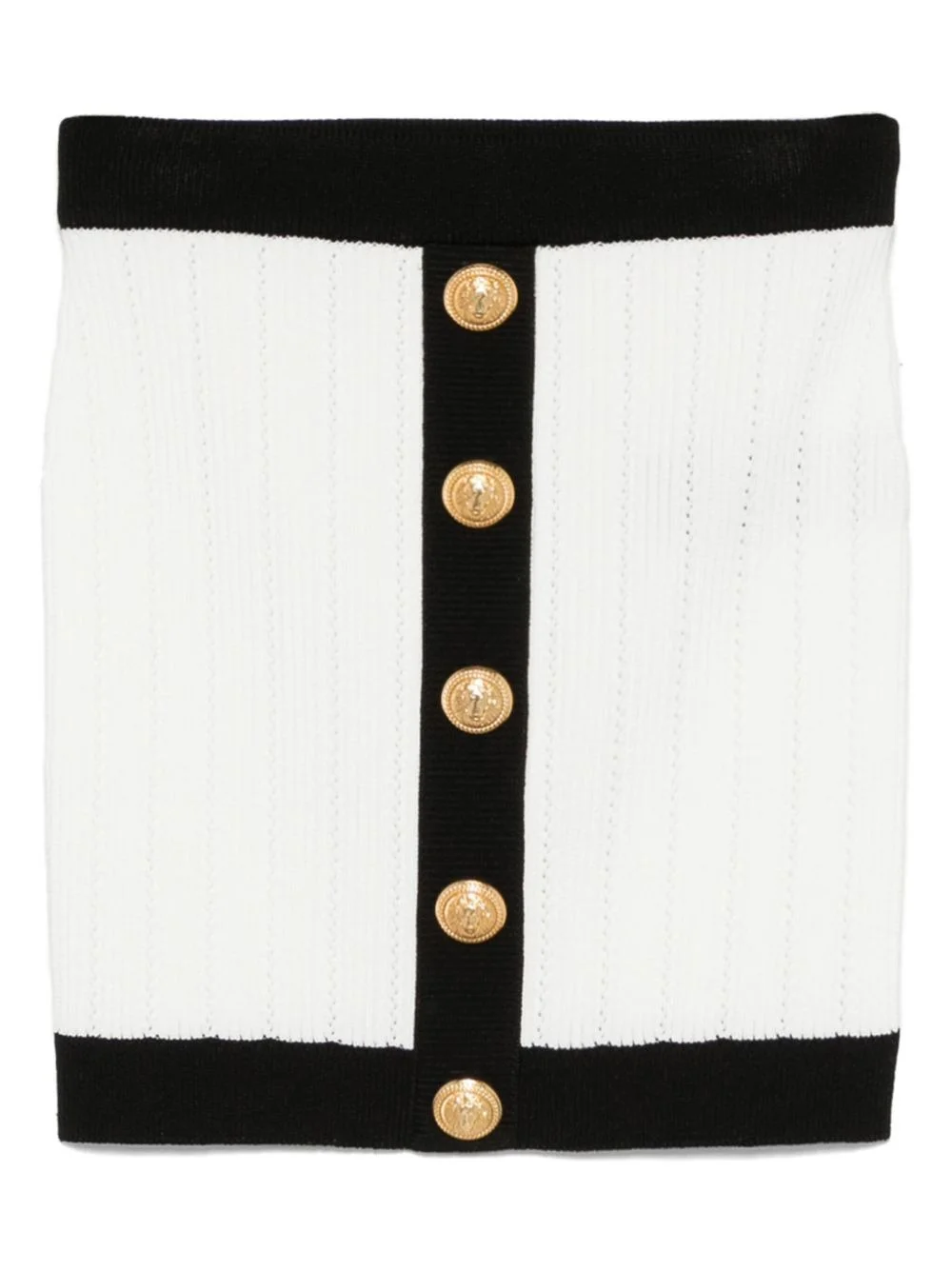 Balmain Women Knitted Buttoned Mini Skirt - 1