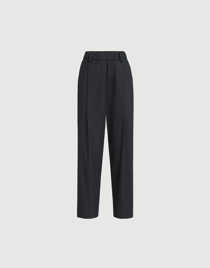 Lightweight poplin five-pocket track trousers with monili 1