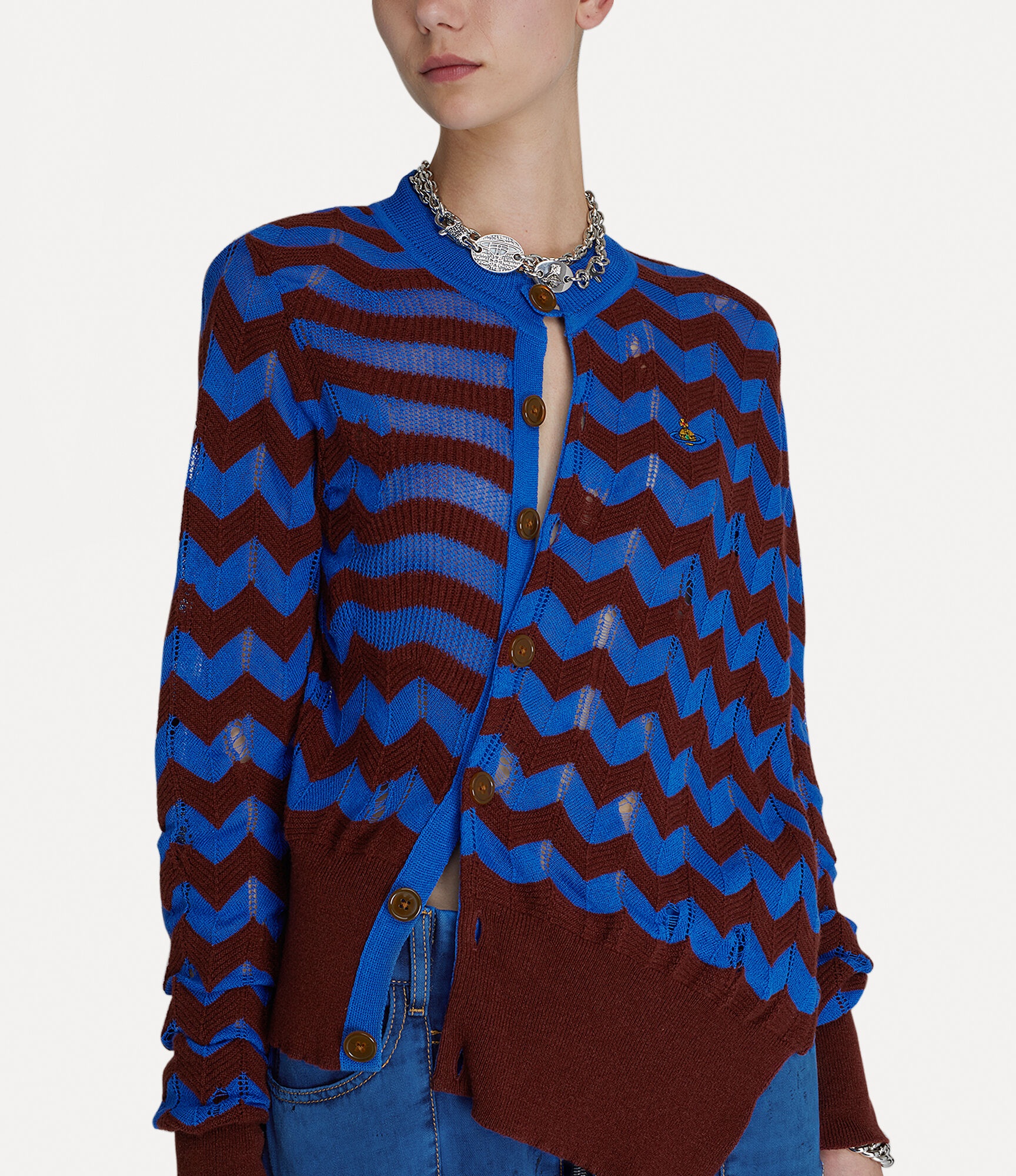 DRUNKEN CHEVRON JUMPER - 7