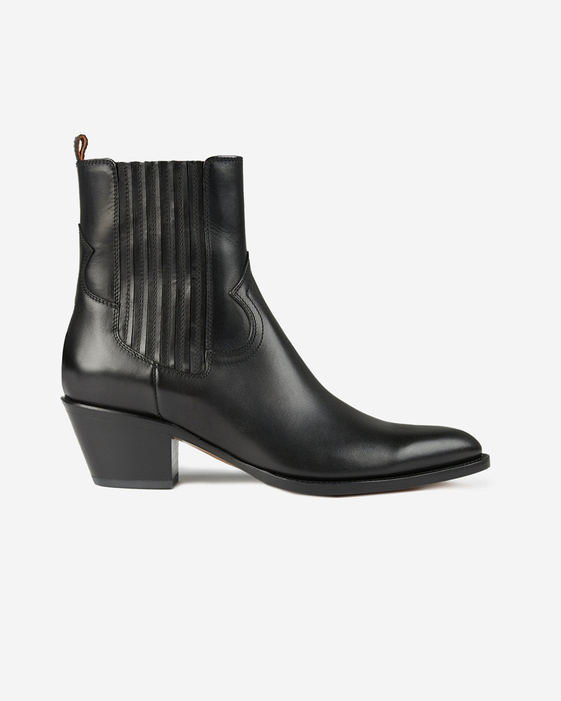 Leather cowboy ankle boots 1