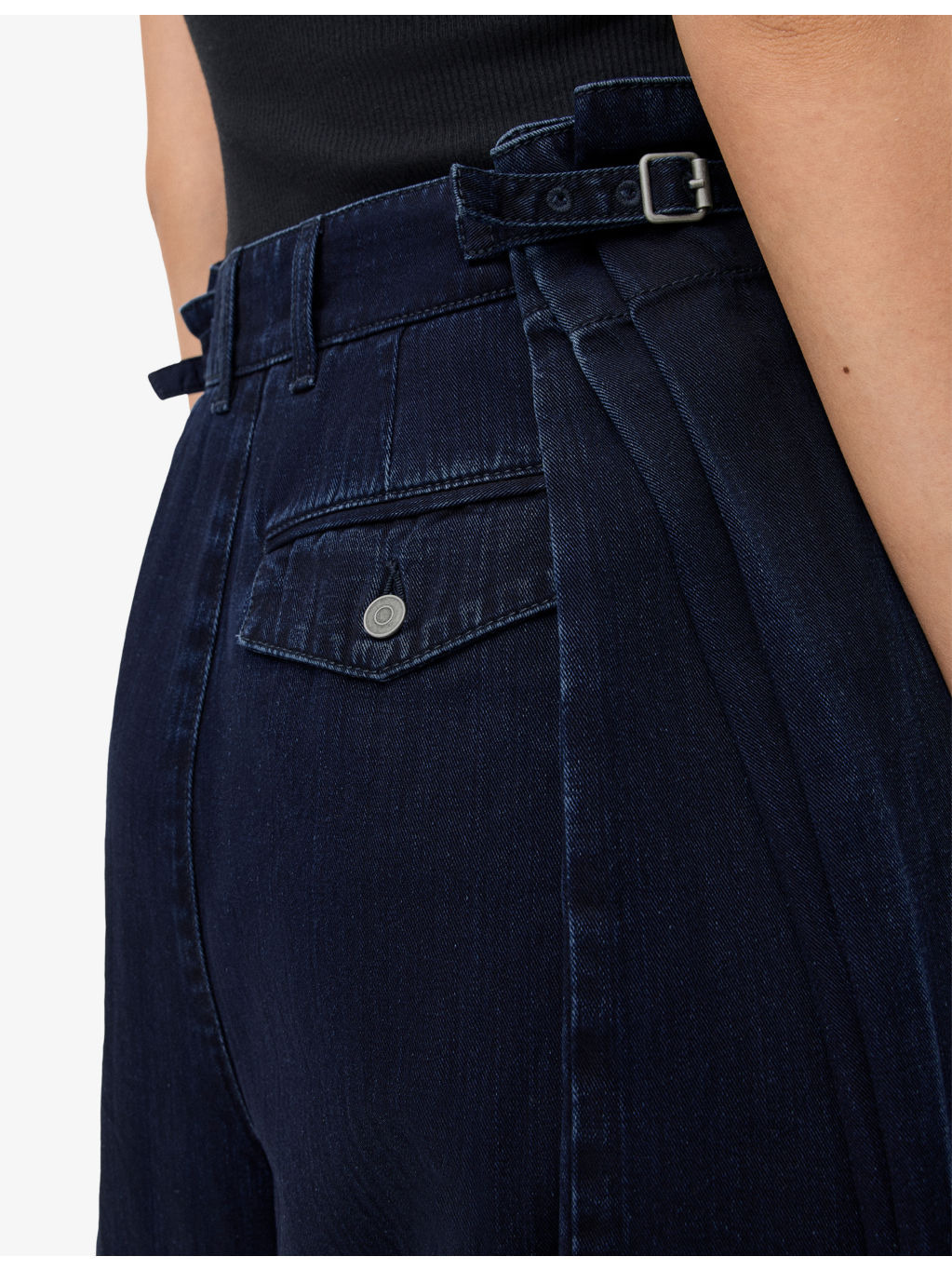 Draped Balloon-Leg Denim Jeans - 5