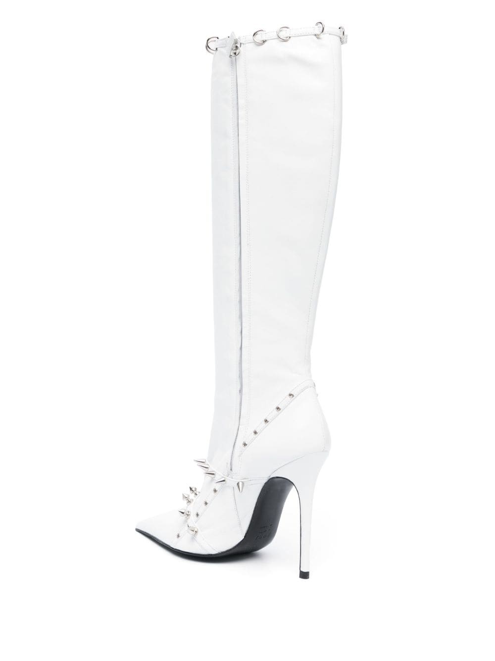 spike stud-detail high boots - 3