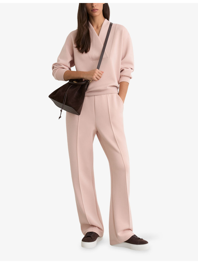 REISS Annabel Shawl-Neck Long-Sleeve Jersey Top outlook