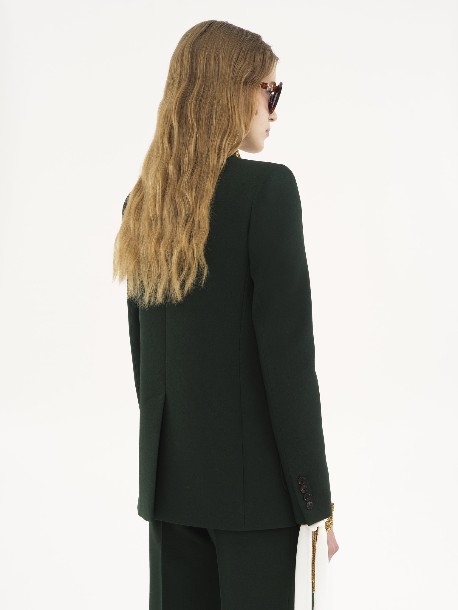 TAILORED JACKET IN WOOL CRÊPE - 5