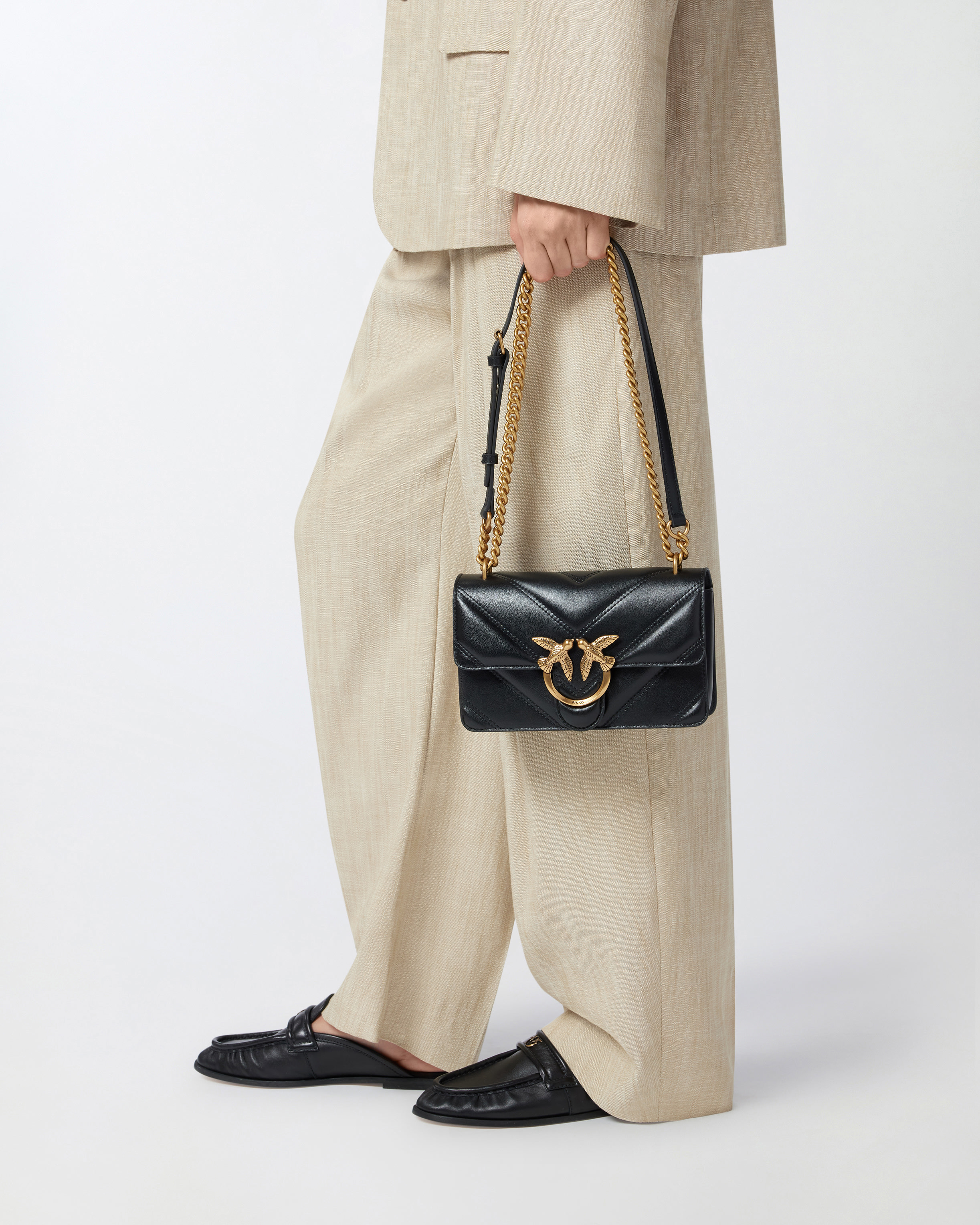 LOVE BAG MINI CHEVRON-QUILTED NAPPA LEATHER CROSSBODY BAG - 6