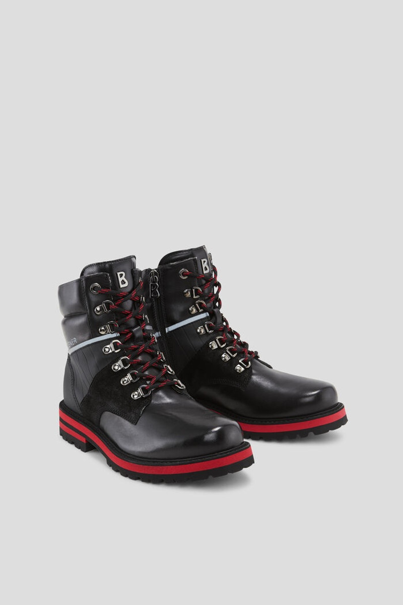 Courchevel Mid-calf boots in Black/Red 3