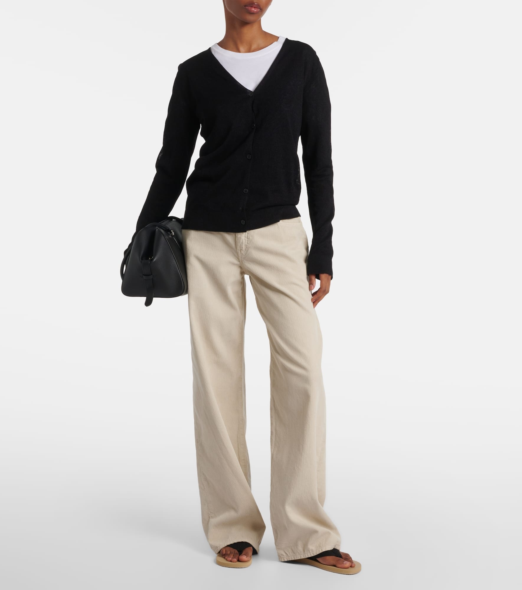 Jheel linen and cotton-blend cardigan - 2