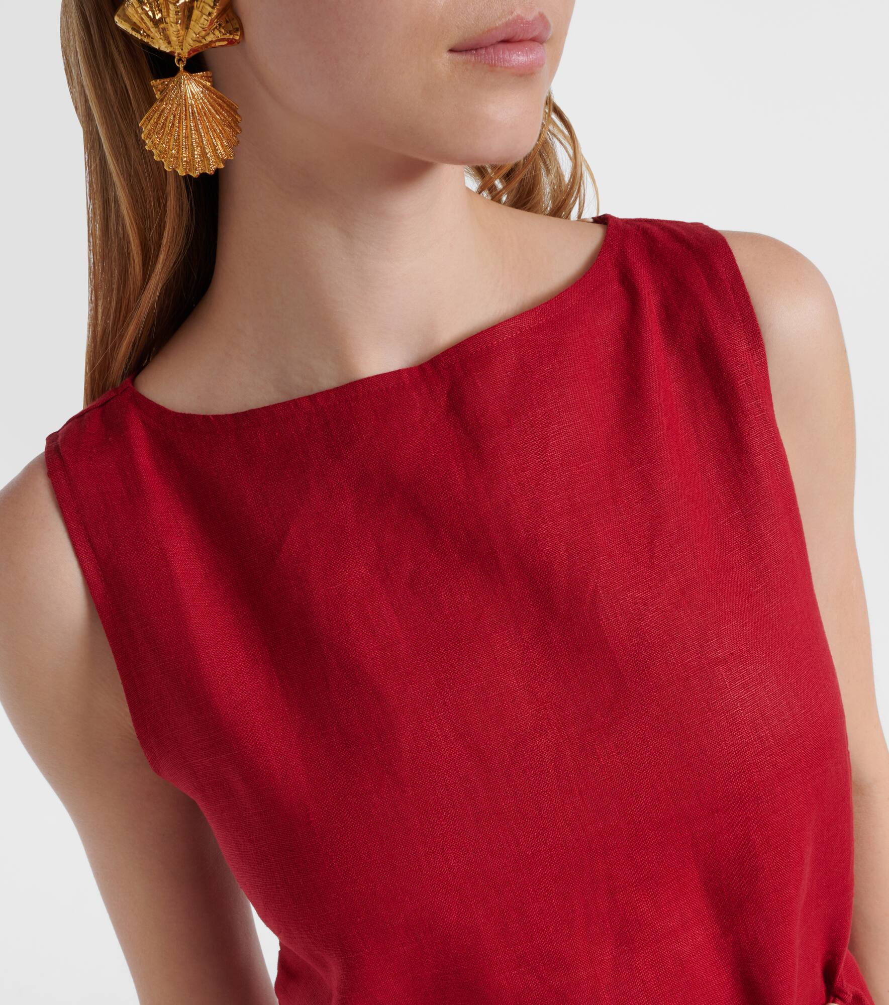 Liu belted linen minidress - 4