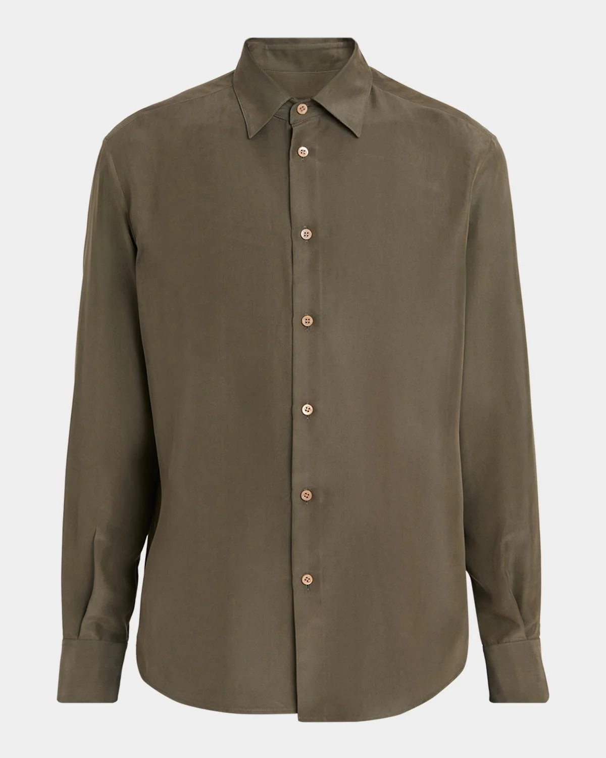 Men's Silk Classic Fit Button-Down Shirt - 1