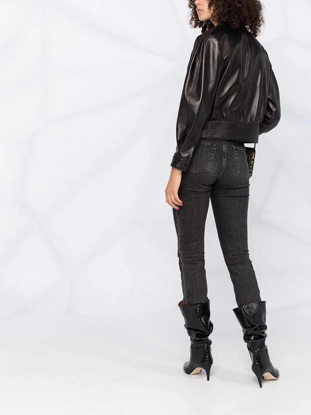 leather biker jacket - 4