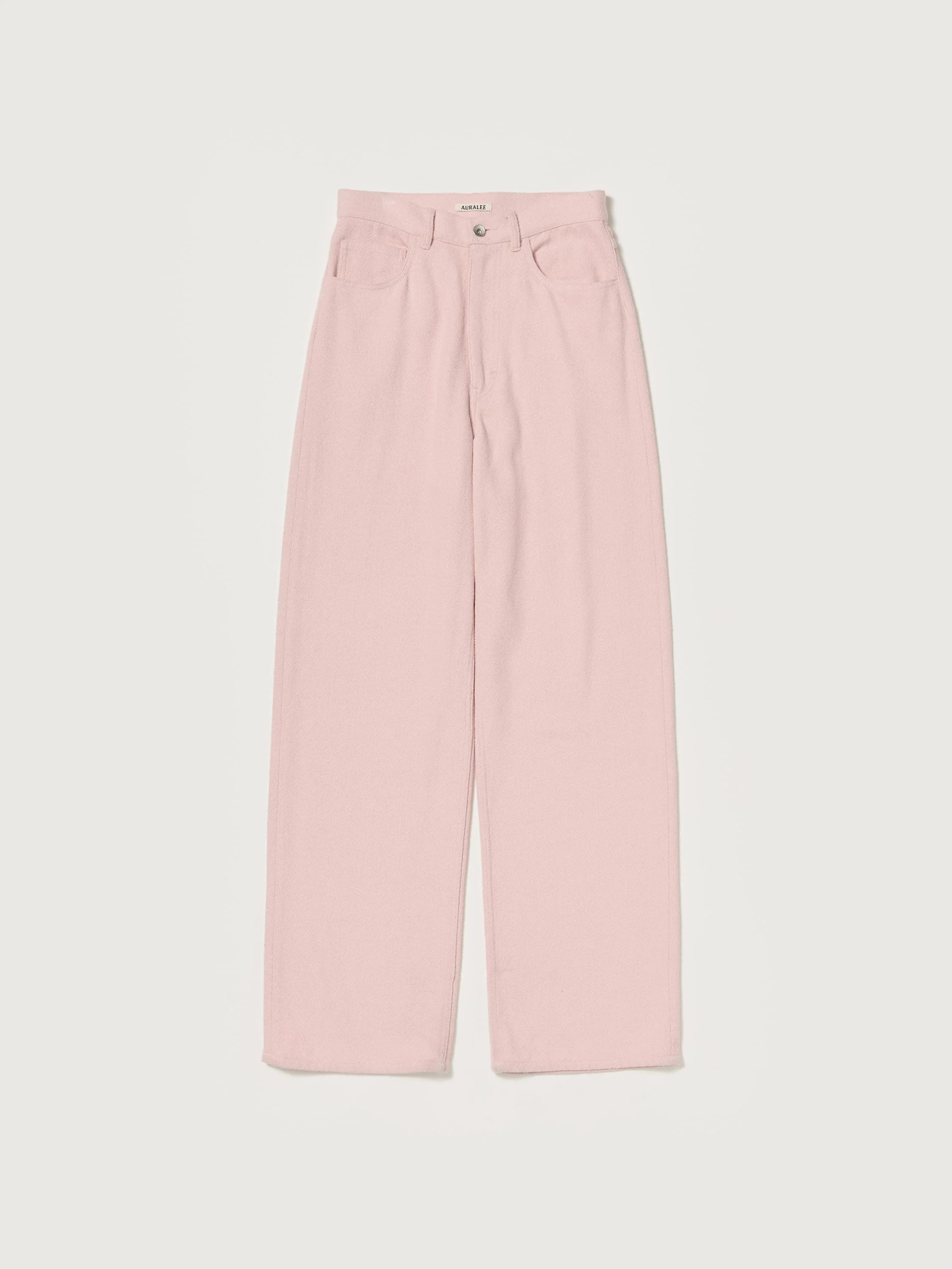 SILK NEP DENIM 5P WIDE PANTS - 1