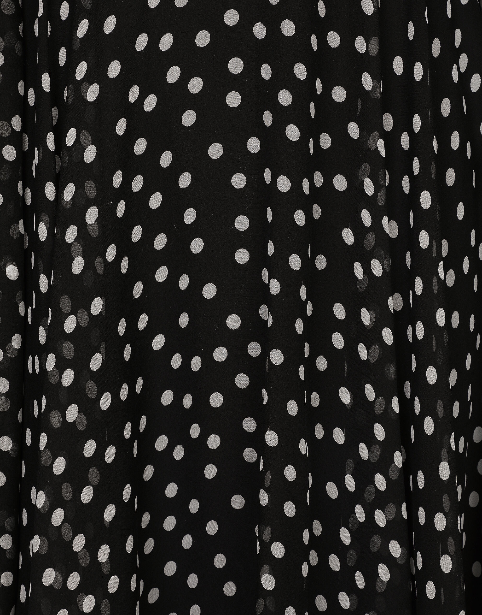 Polka-dot one-shoulder chiffon dress - 3