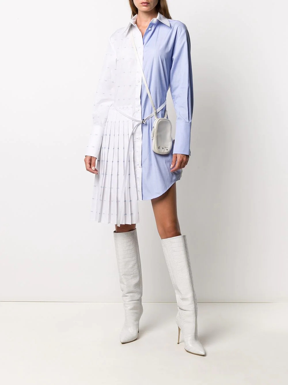 pleated shirt dress - 2