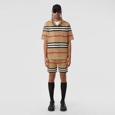 Burberry Icon Stripe Pointelle Knit Shirt outlook