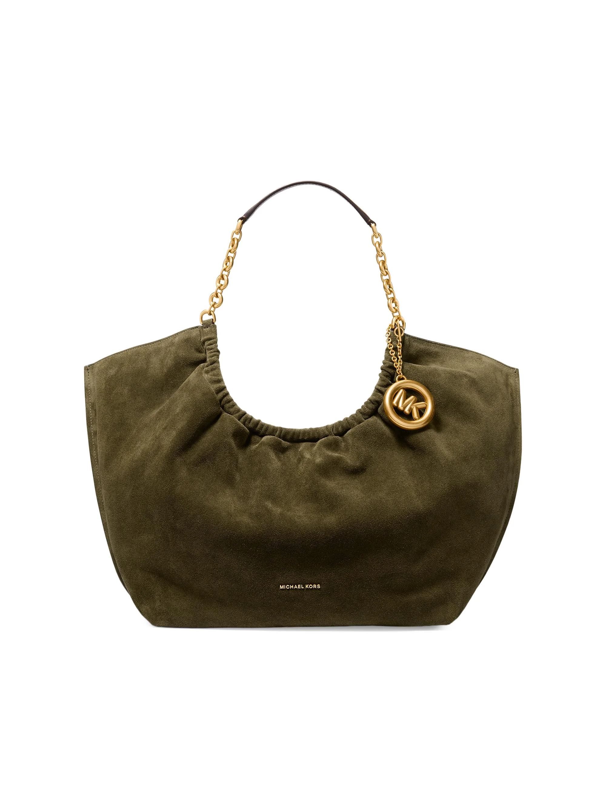 Women's Indie Large Cinched Suede Tote Bag - Loden - 1