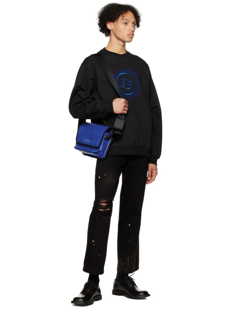 ADER error Black Embroidered Sweatshirt outlook