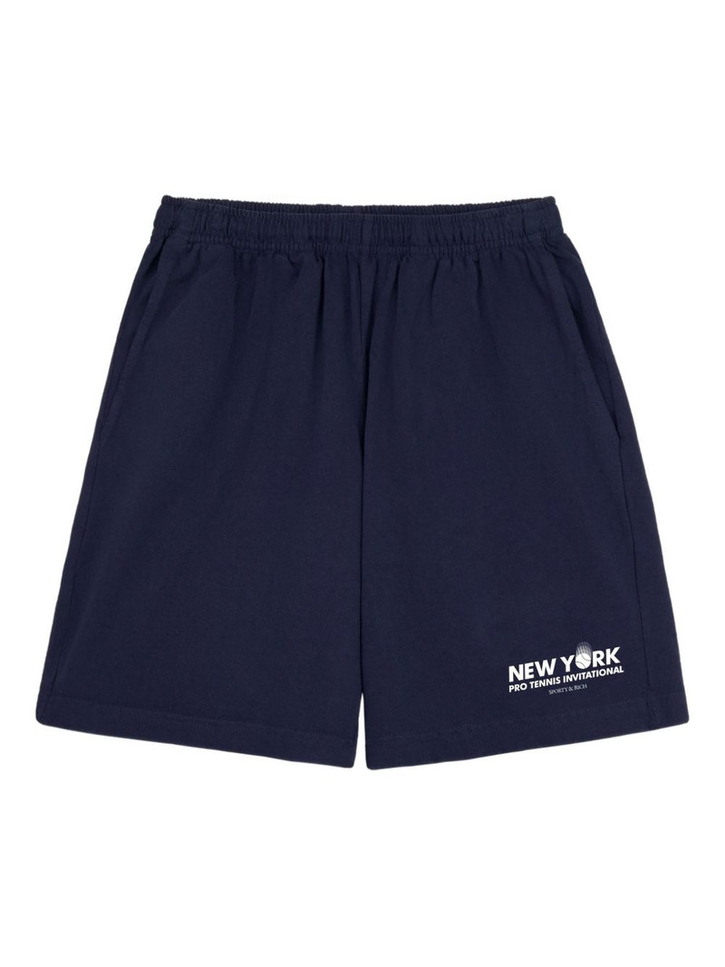 elasticated print-detail track shorts 1