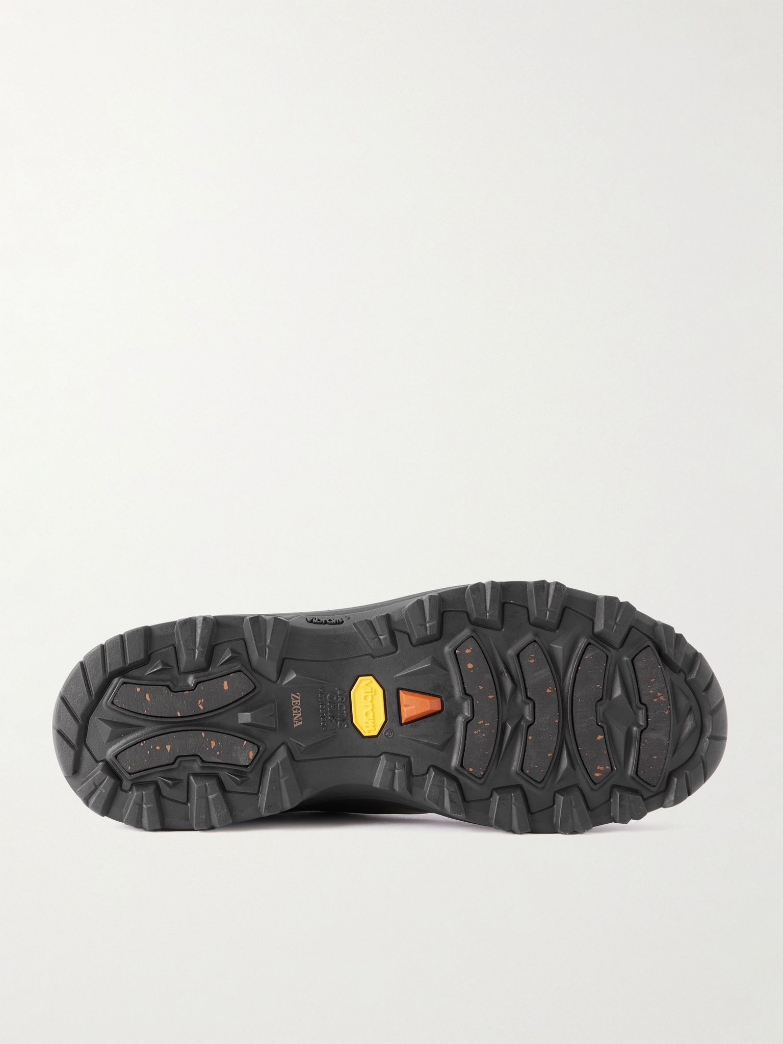Triple Stitch™ Monte Rubber-Trimmed Suede Slip-On Sneakers Dark brown - 3