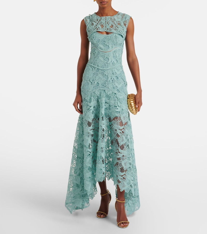 COSTARELLOS Janica silk lace gown outlook