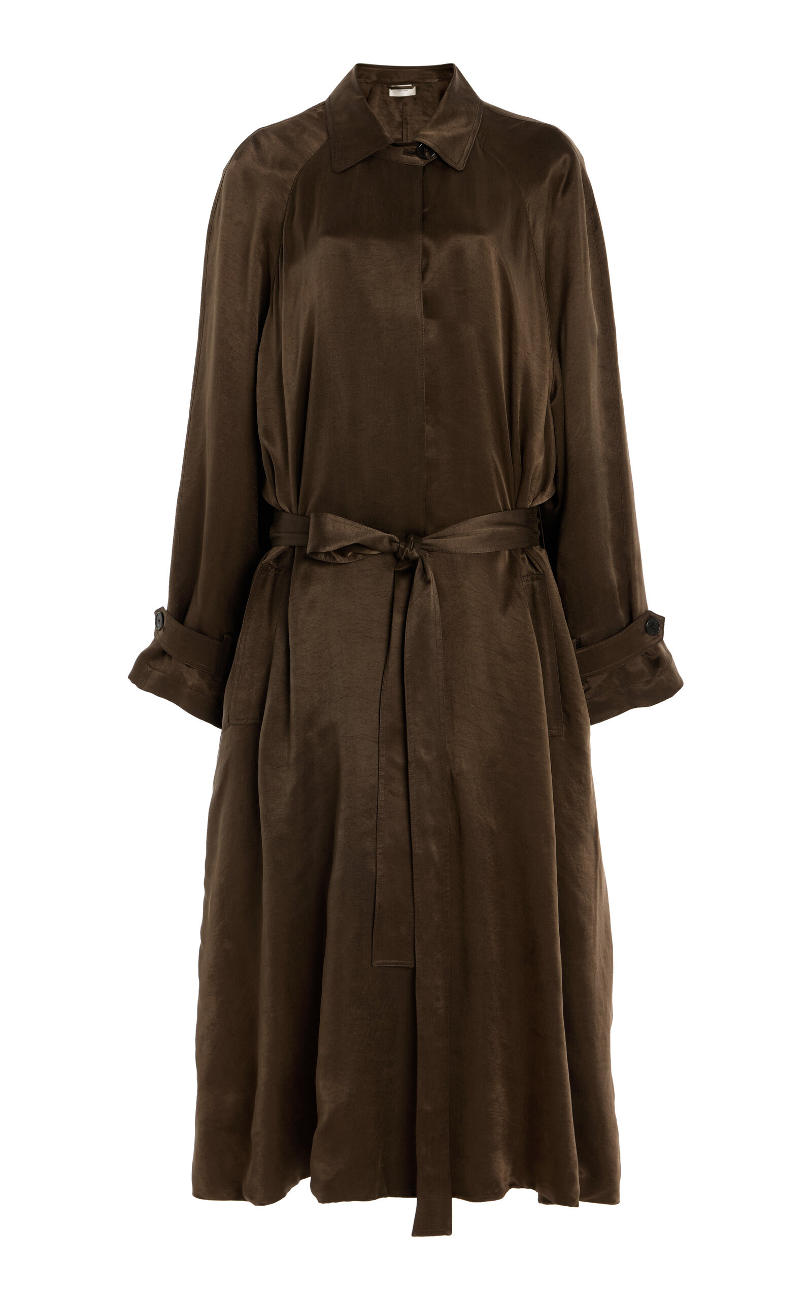 Ryo Cupro Trench Coat brown - 1