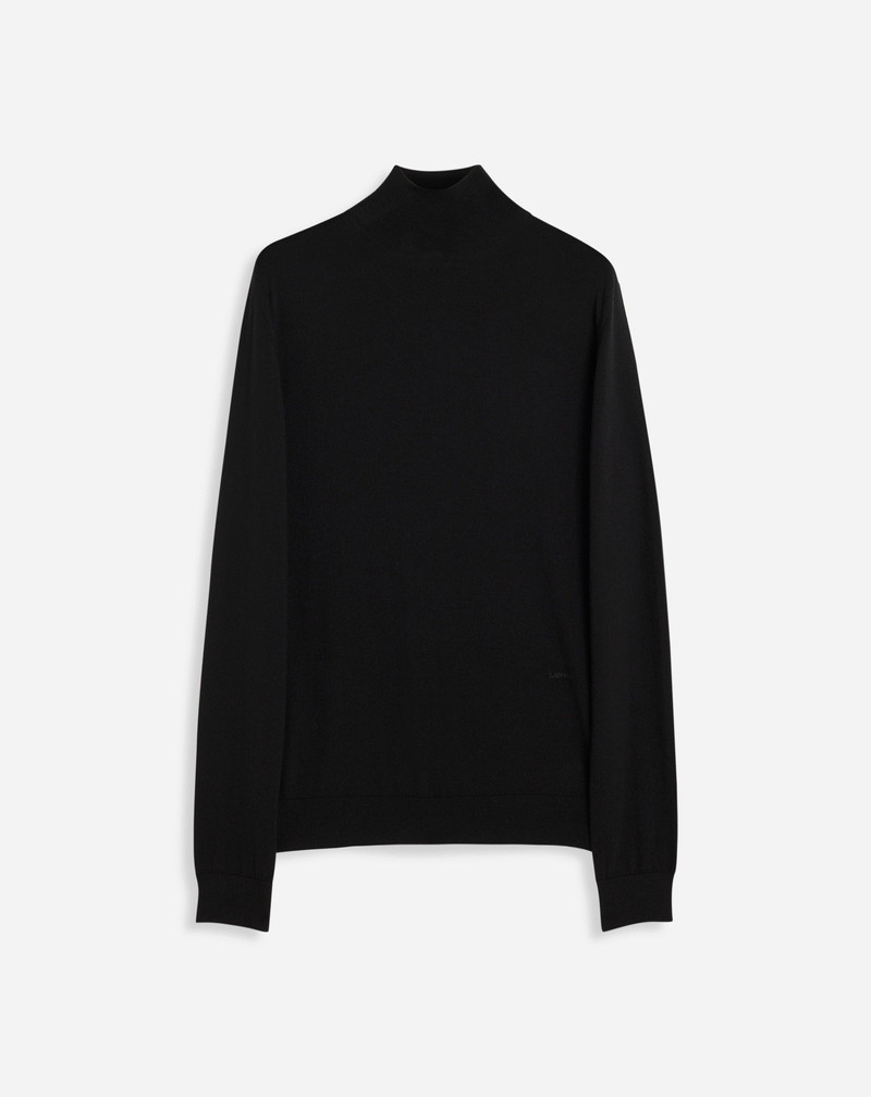 ROLL NECK JUMPER IN WOOL AND SILK - 1